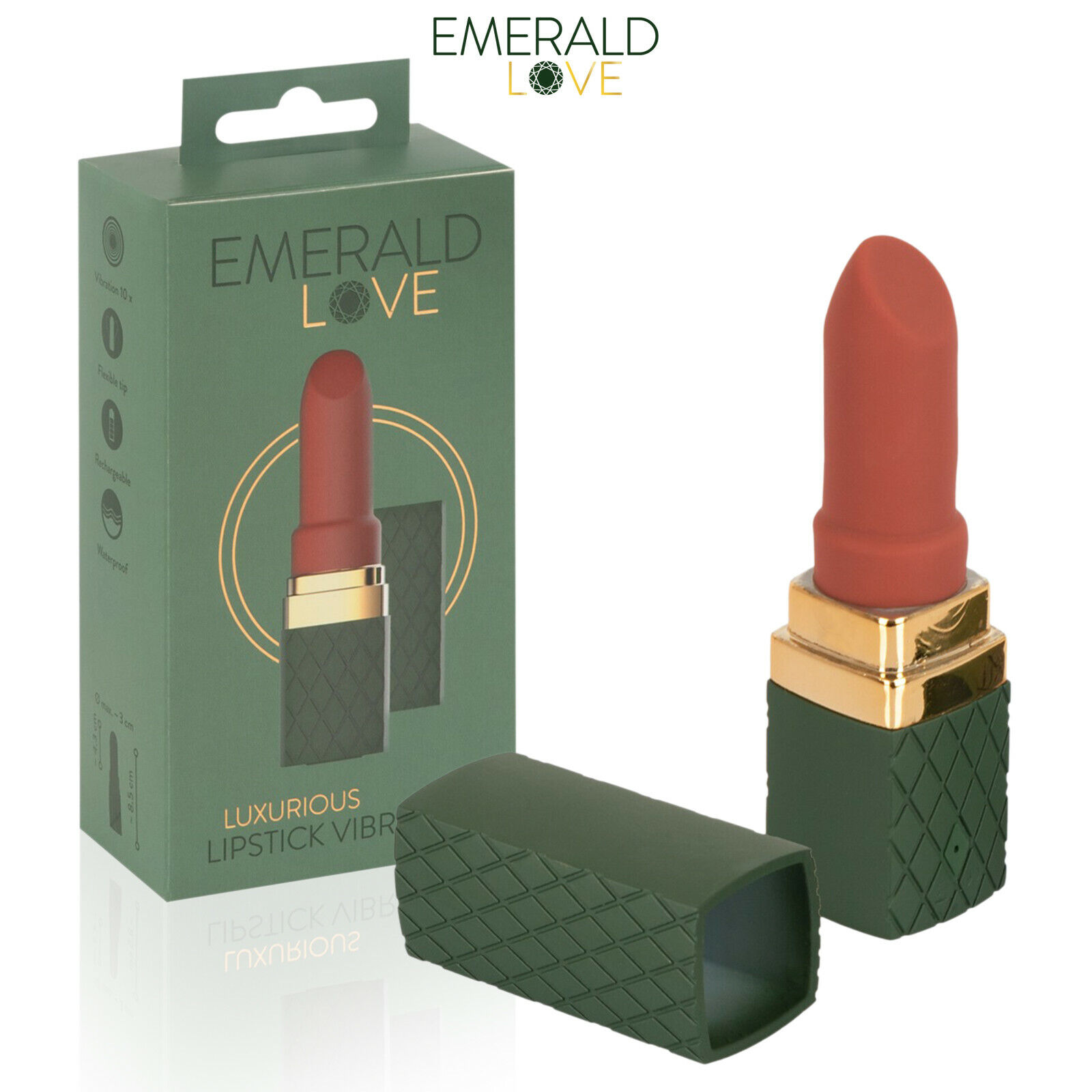 Emerald Love Luxurious Lipstick Vibrator Clit Vibratore Mini Discreto Rossetto