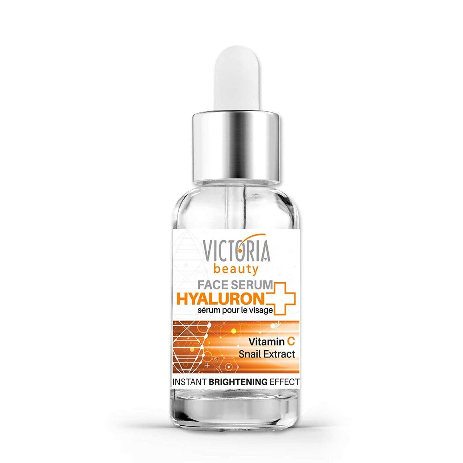 Victoria Beauty Vitamin C Hyaluronic Acid Serum 20 ml Lumaca Slime Schiarente...