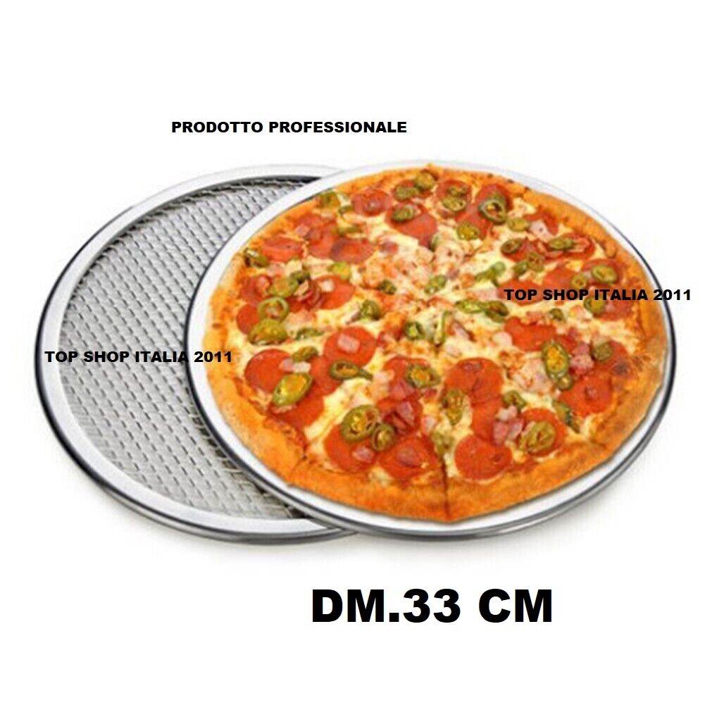 RETINA GRIGLIA TONDA DM.33 IN ALLUMINIO X PIZZA  MAI PIU' PIZZA  BRUCIATA 4 2023