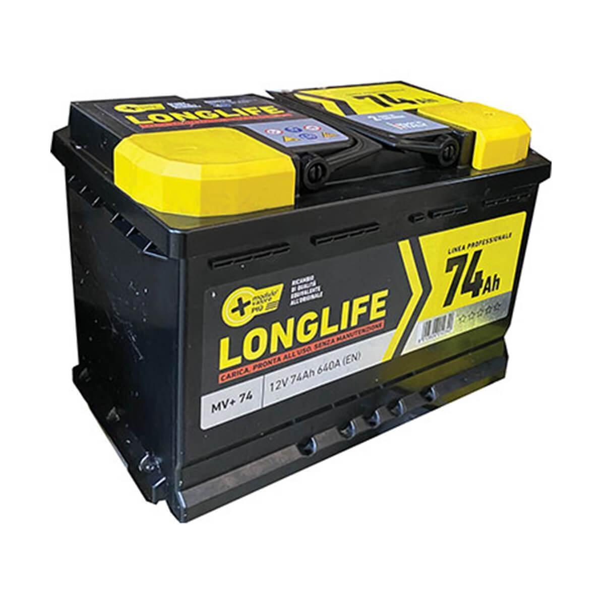 Batteria Auto 74ah Spunto 640A MM 278X175 H.MM.190