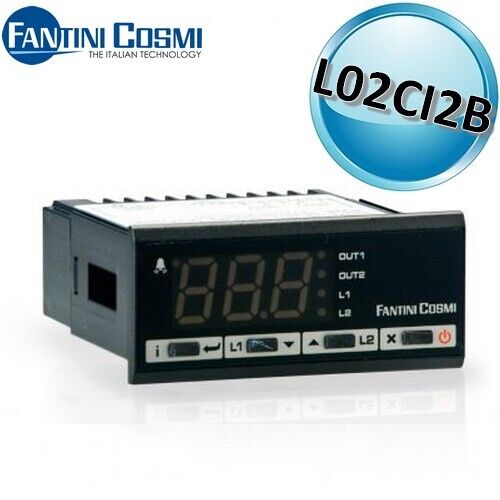 Termostato proporzionale P.I.D. 12 Vac a 2 uscite 0÷ 400°C - Fantini Cosmi L02