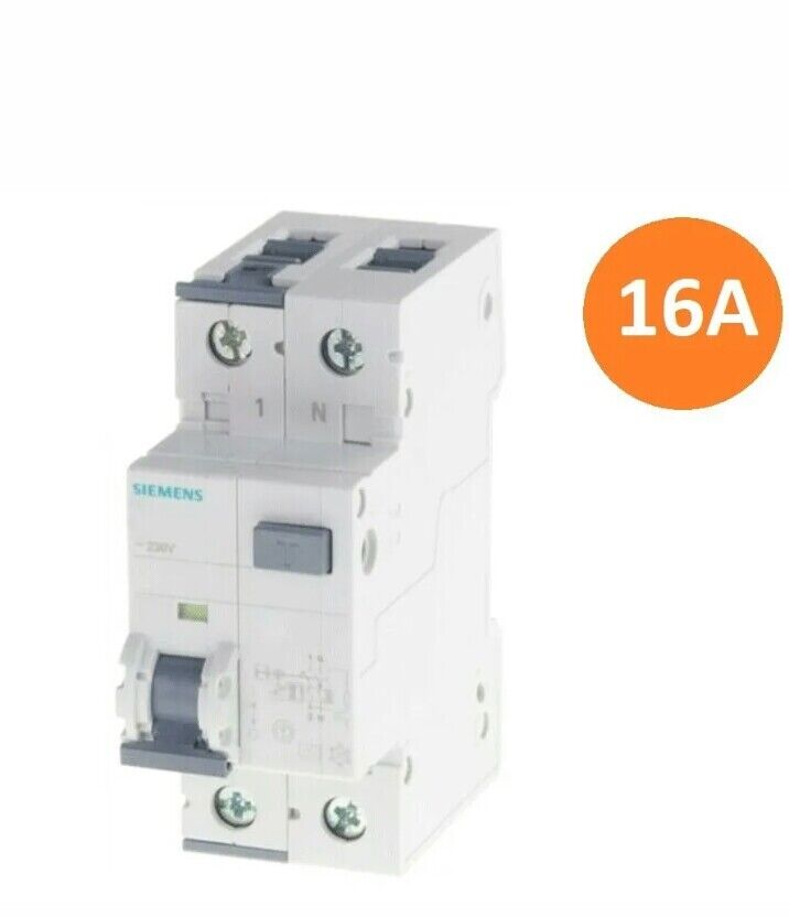 SIEMENS MAGNETOTERMICO DIFFERENZIALE 1P+N  16A 4,5KA 30MA 5SU13531KK16