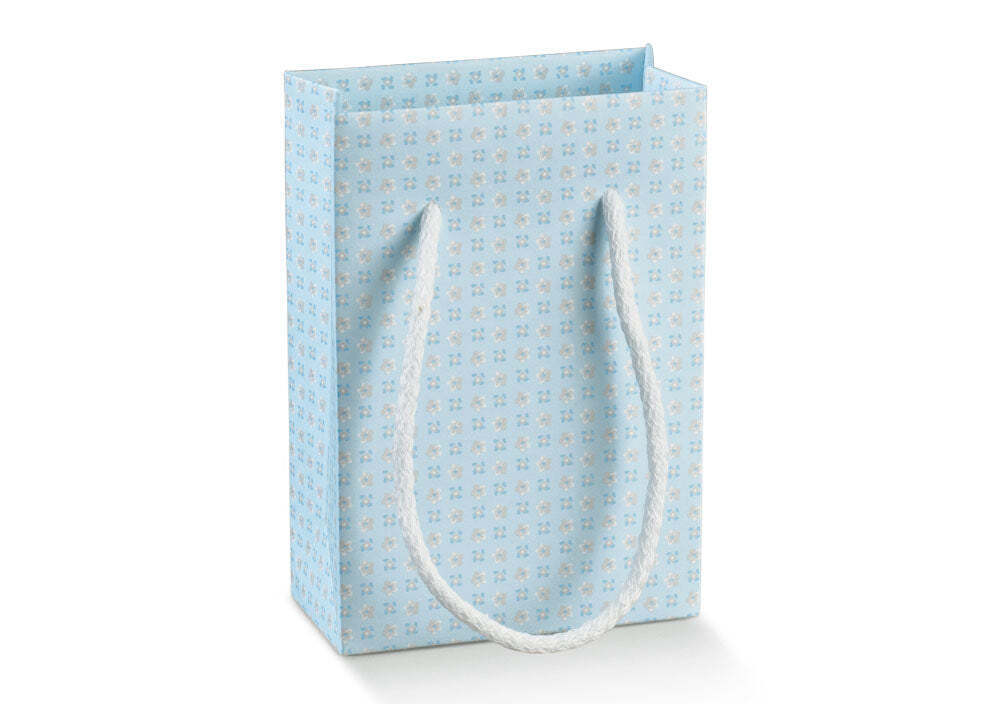 Scotton ShopperBox con Cordino 130 x 70 x 180 Mm Bloom Azzurro 10 Pz