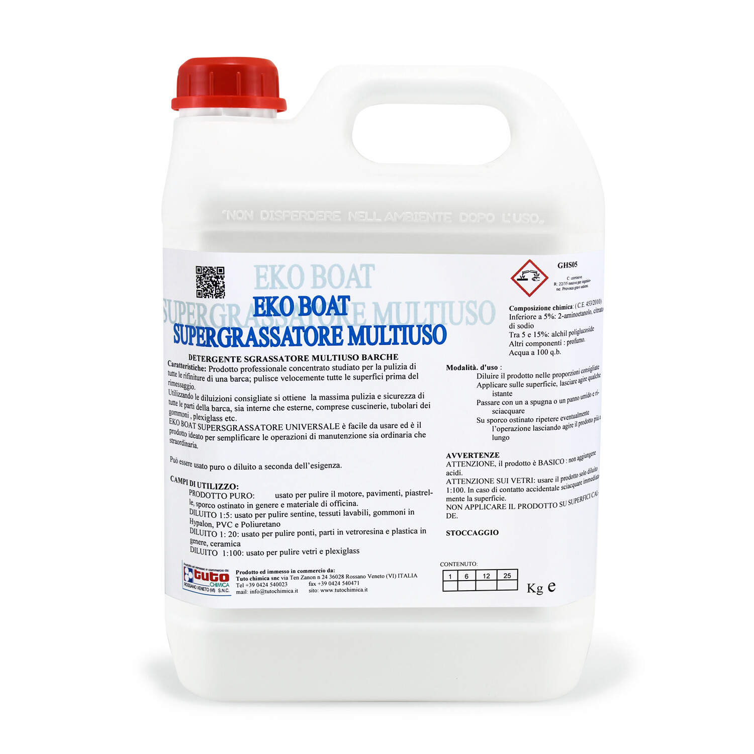 EKO BOAT DETERGENTE SUPER SGRASSANTE MULTIUSO per barche KG 5