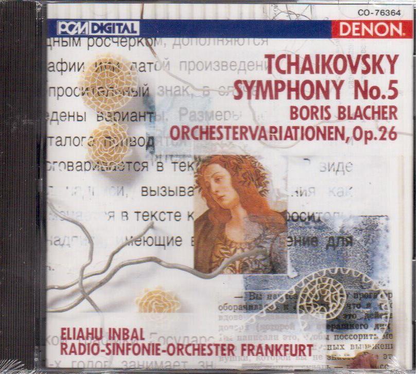 Tchaikovsky: Simphony (Sinfonia) N.5, Blacher: Variationen 26 / Inbal - CD Denon