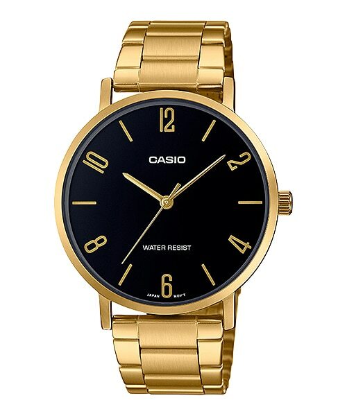 CASIO MTP-VT01G-1B2UDF OROLOGIO UOMO ACCIAIO DORATO NERO 40mm SOTTOCOSTO