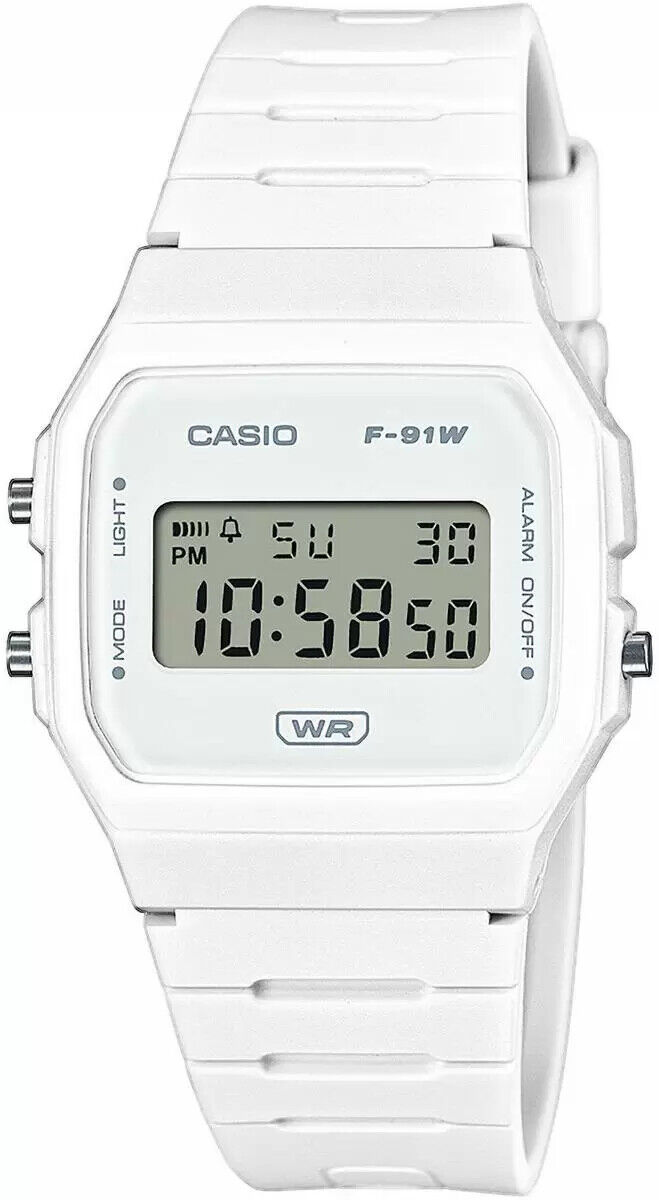Orologio Unisex Casio in Resina Collection Multifunzione F-91WB-7AEF Bianco