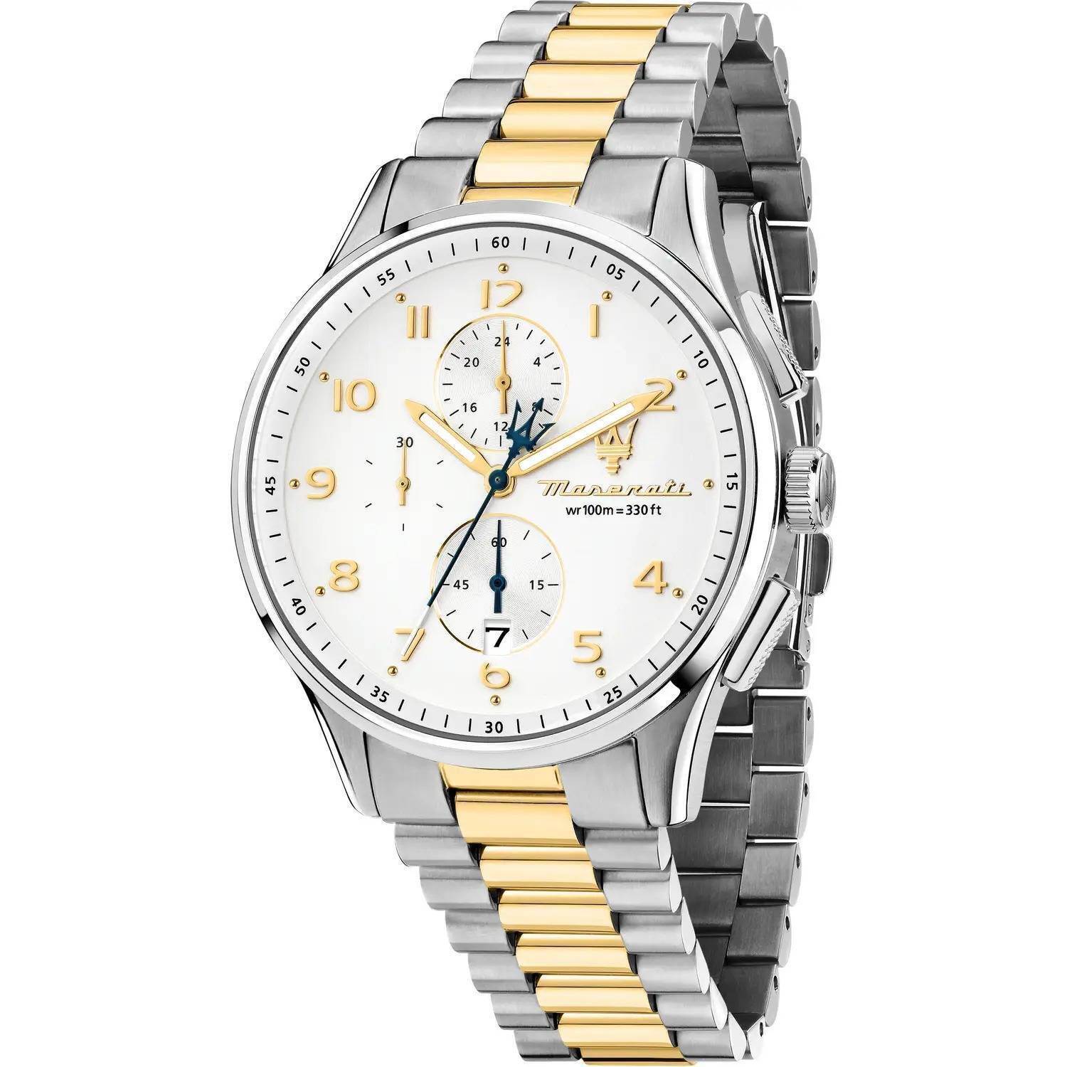 Orologio Maserati Sorpasso Cronografo uomo R8873624003 Acciaio Bicolore Oro 42mm