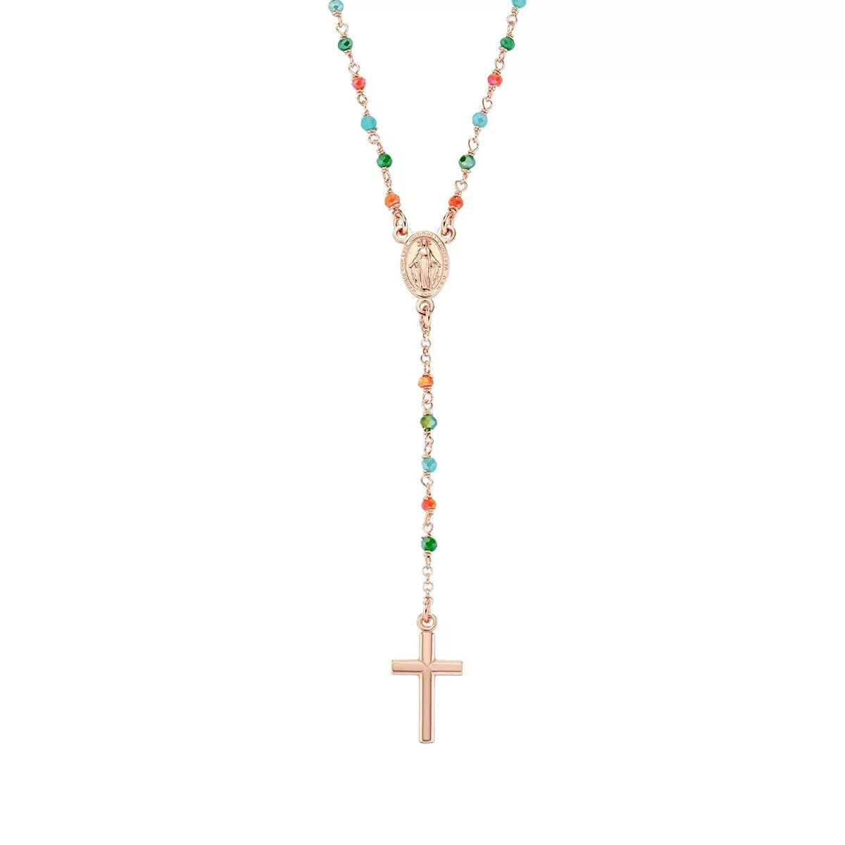 Amen Collana Rosario Classico Con Cristalli Multicolor CRO10RCVT4 (246)