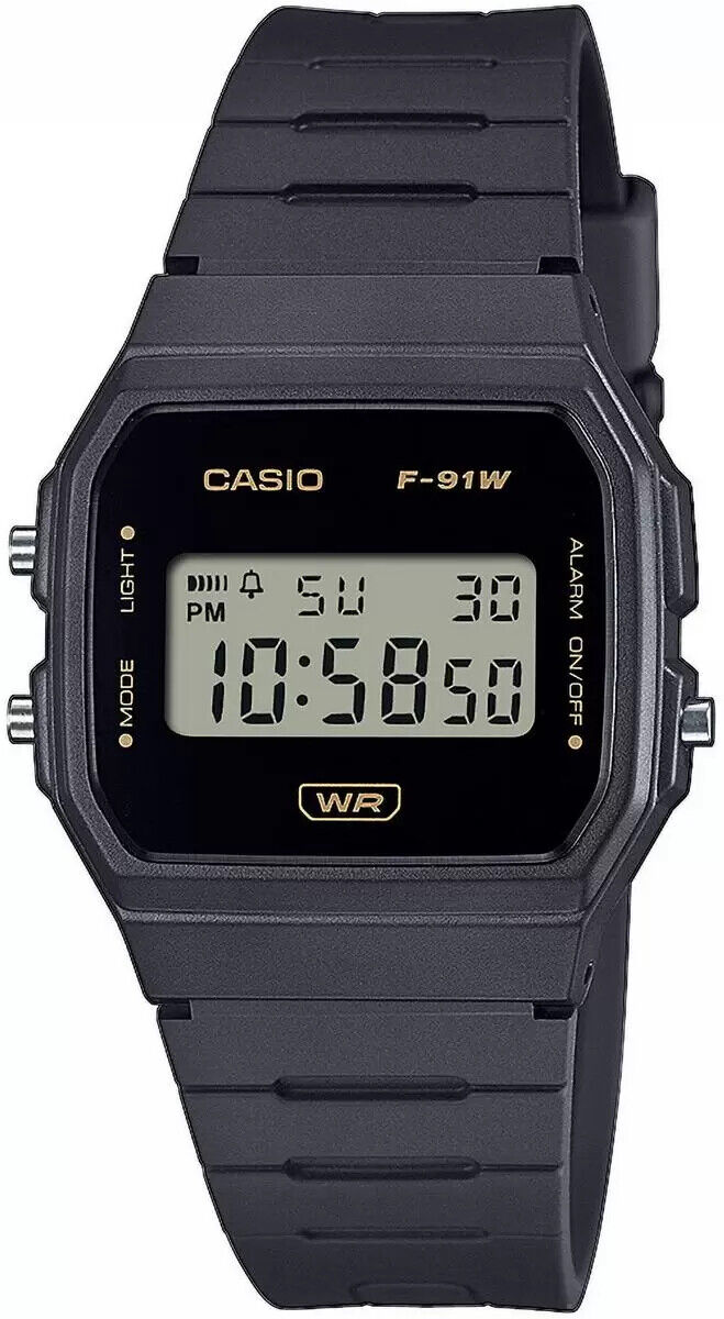 Orologio Unisex Casio in Resina Collection Multifunzione F-91WB-8AEF Nero