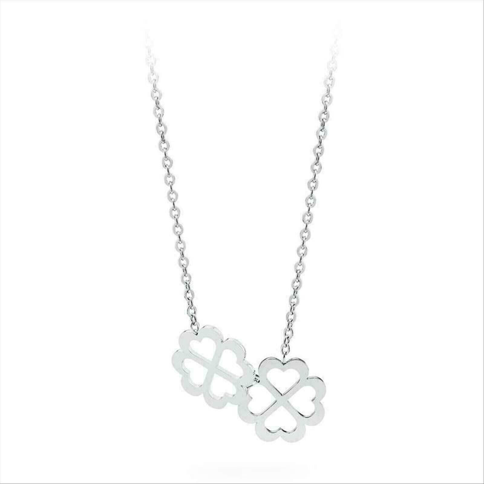 Sagapo Collana Quadrifoglio Portafortuna Donna In Acciaio SBF07 S’agapo