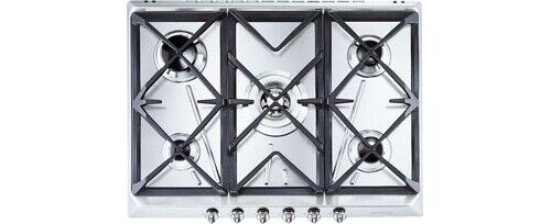 Smeg Piano cottura 5 Fuochi incasso a gas (1 Wok Doppia Corona) 70 cm SRV576GH5