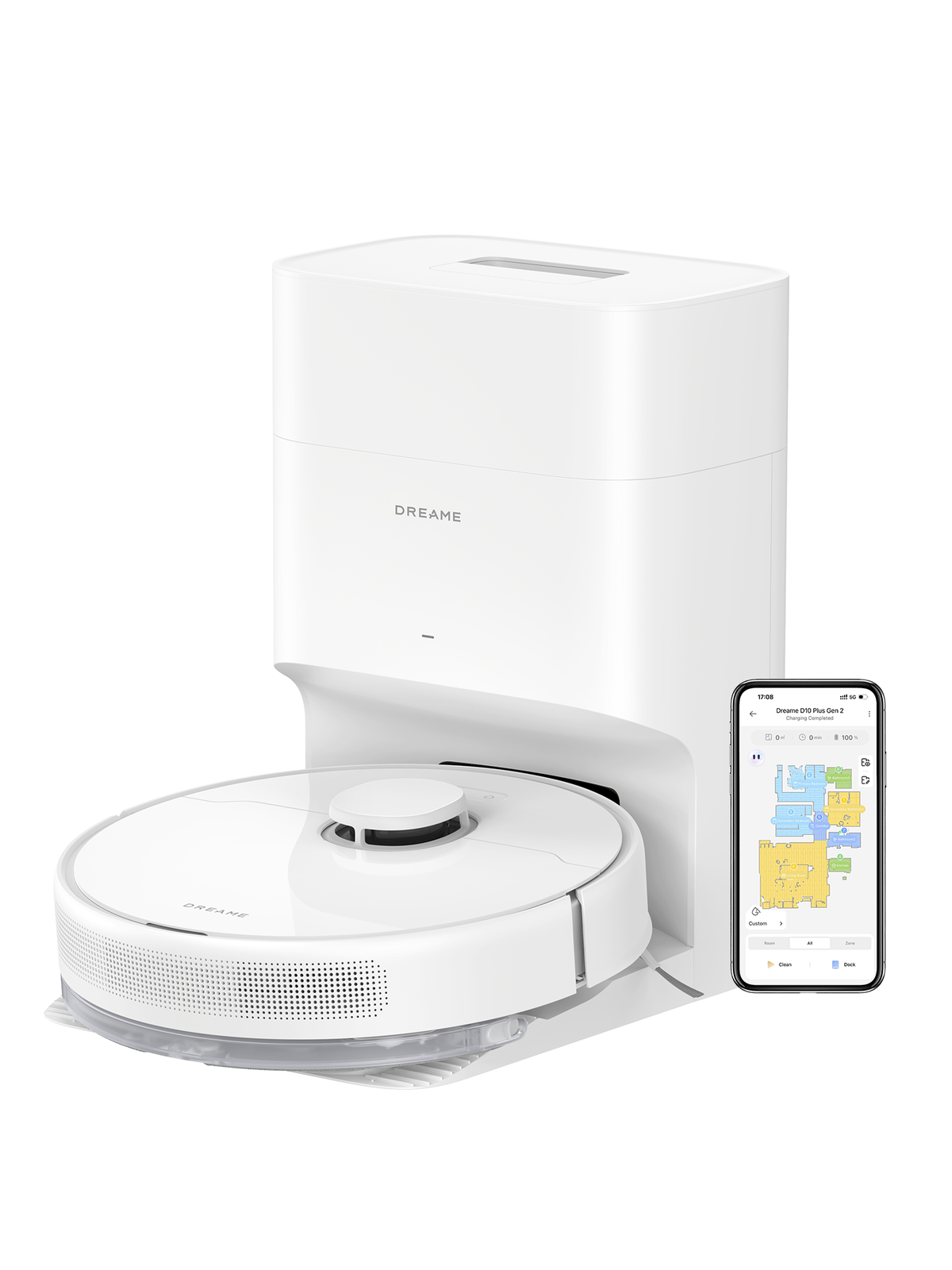 Robot aspirapolvere Dreame D10 plus gens 2 Blanc