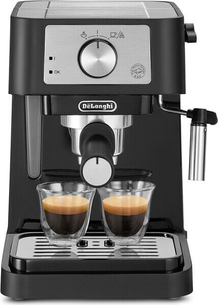 Macchina Caffè Espresso 15 bar con Cappuccinatore EC260.BK Stilosa De Longhi