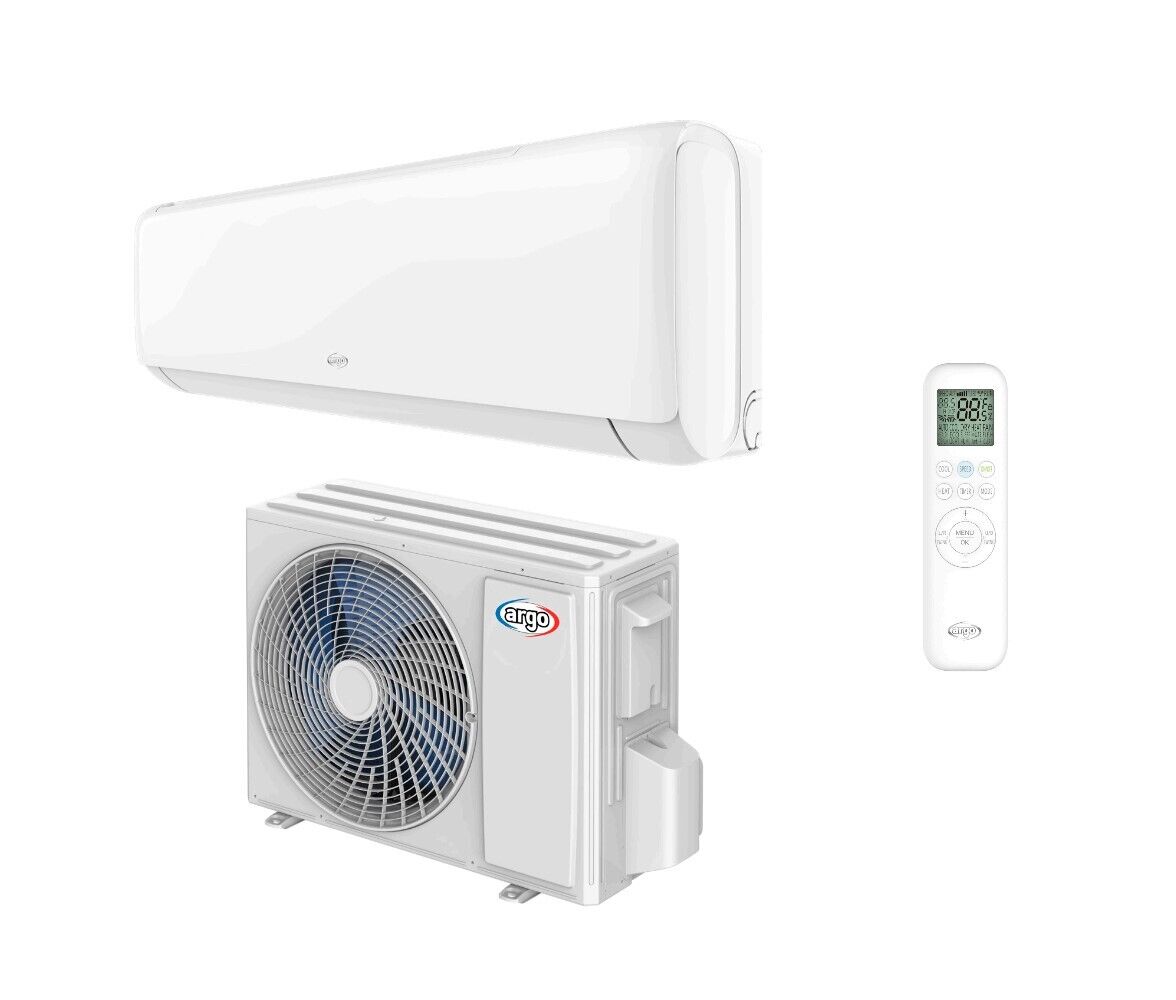 Argo Climatizzatore 12000 Btu Inverter Monosplit con Calore A+++ /A++ R32 Deluxe