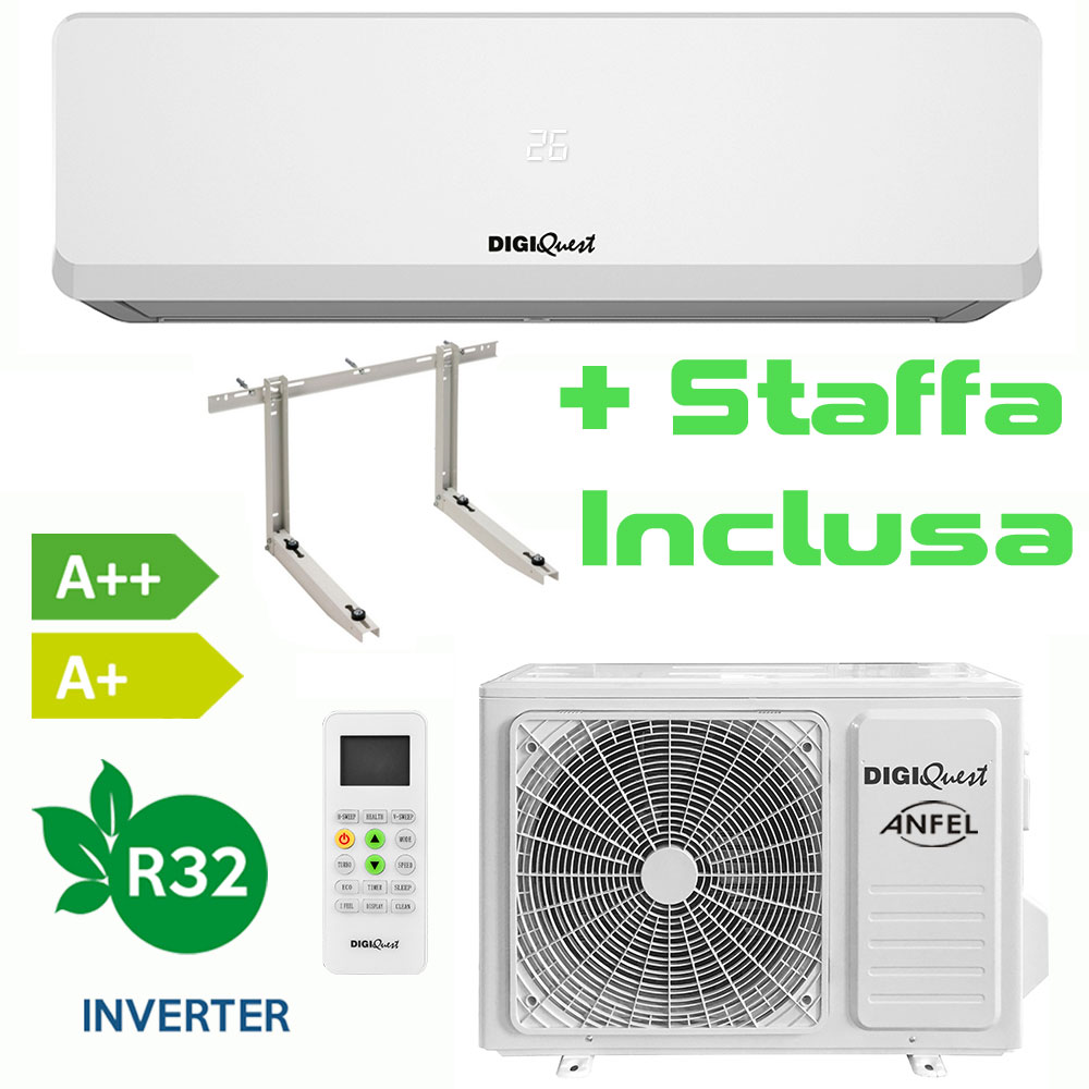 Climatizzatore Condizionatore 9000 btu Inverter R32 WIFI OPZ 9000BTU CON STAFFA