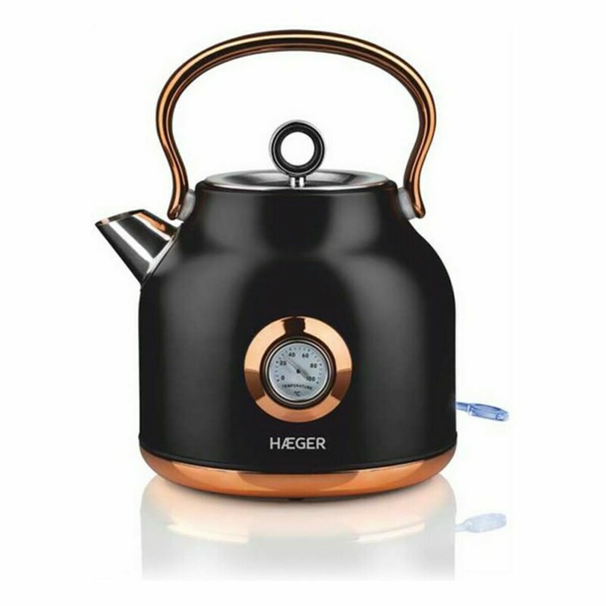 Bollitore Elettrico con Teiera Haeger EK-22B.024A Nero Acciaio inossidabile 2