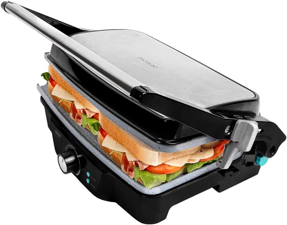 Cecotec Rock'nGrill 1500 Stone Ceramic Mix&Grill. 1500 W, Grill, Griglia, Ferro