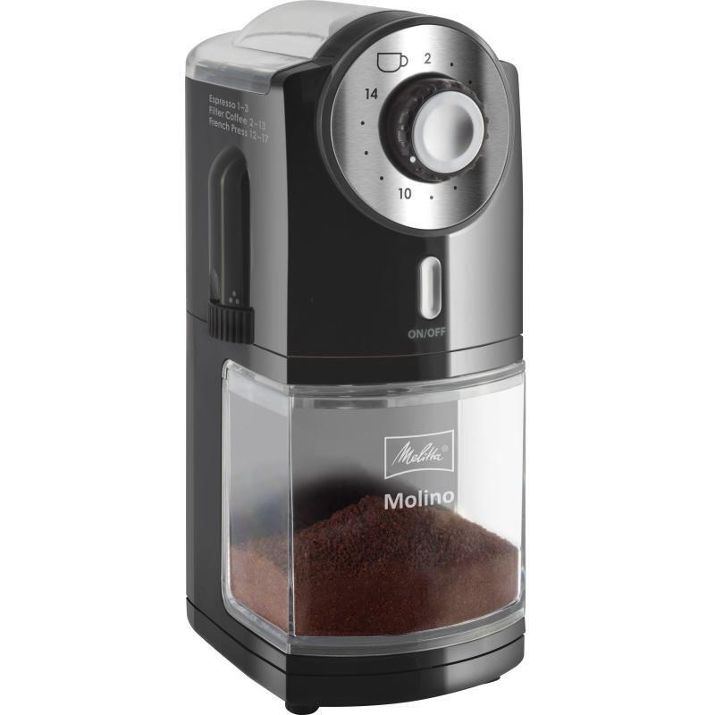 Melitta Molino 100 W Nero, Stainless steel