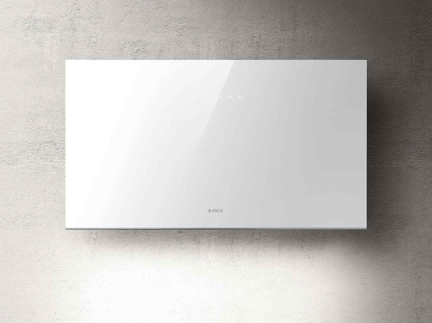 Cappa Cucina 80 cm Elica Filtrante a Parete Bianco PLAT WH/F/80