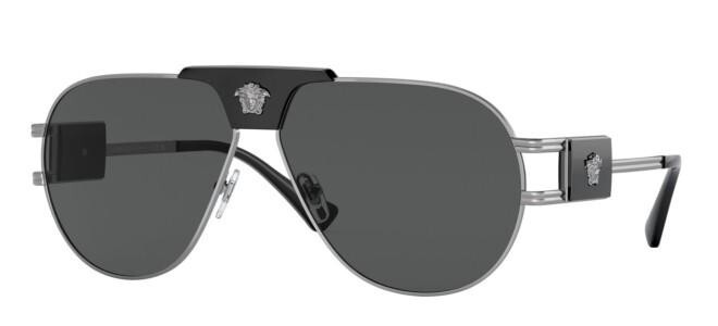 OCCHIALI DA SOLE SUNGLASSES VERSACE VE2252 Colore 100187 GUNMETAL-CALIBRO 63