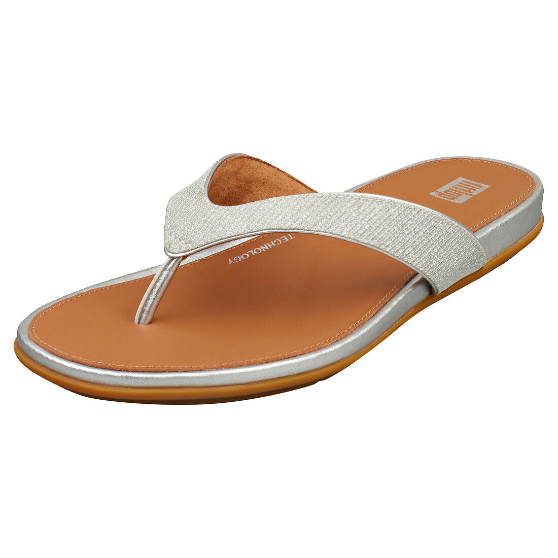 FitFlop Gracie Donna Silver Sandali Infradito - 36 EU