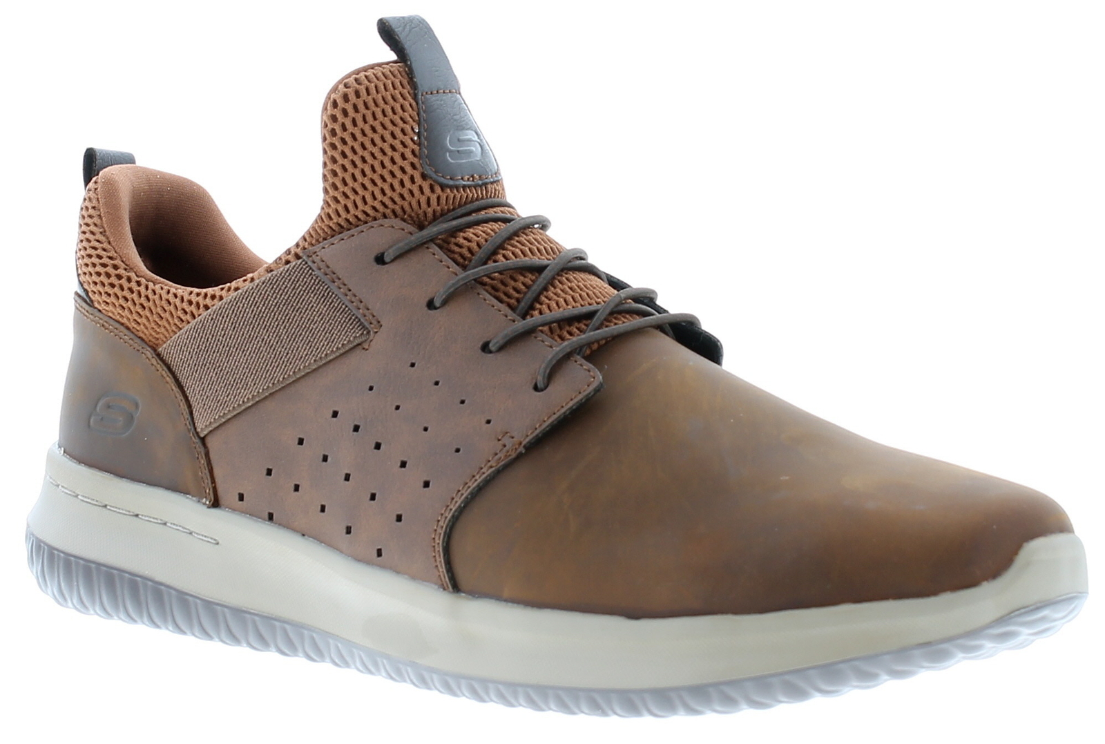 Skechers Scarpe Casual Uomo Delson Axton con Lacci Colore Marrone Taglia UK 6