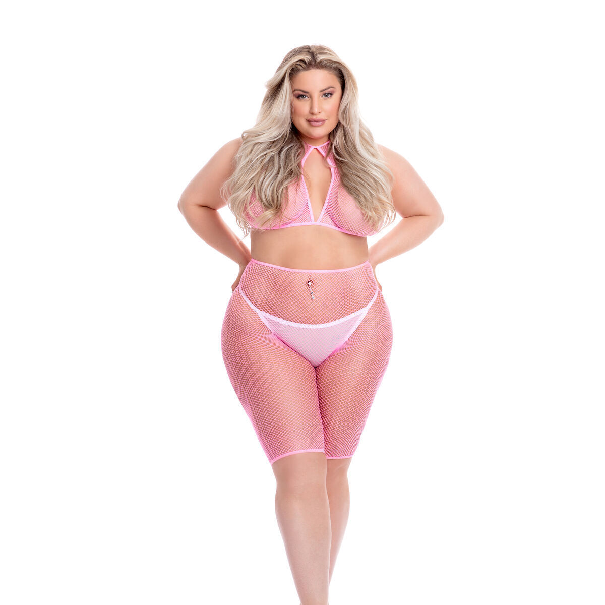 Set di Lingerie Pink Lipstick Rosa [XL]