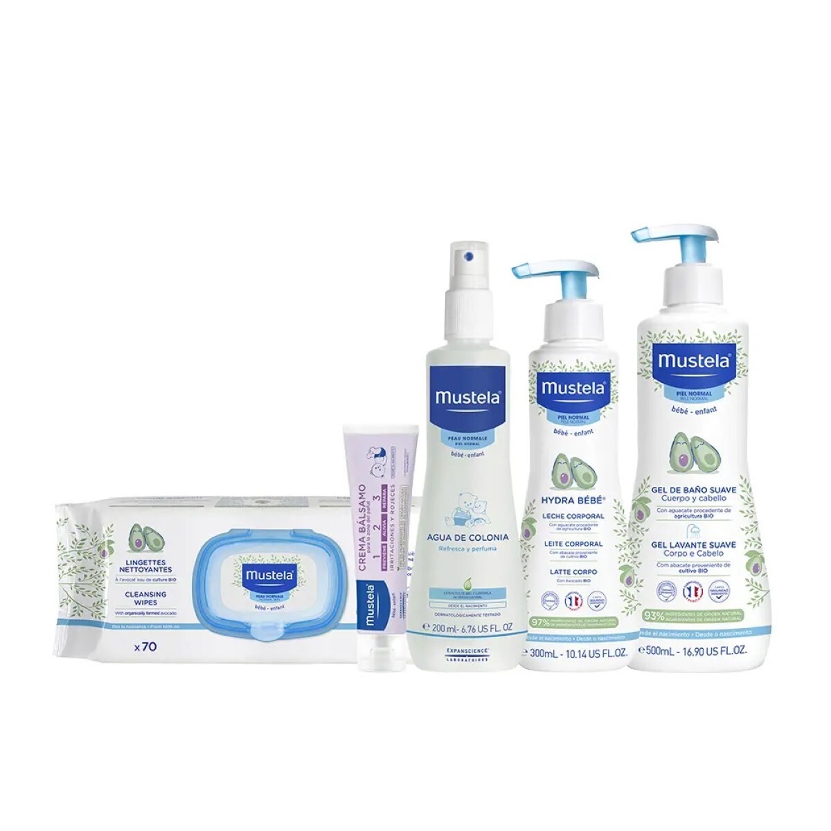 Set Regalo per Neonati Mustela Bolsa Paseo Gris Borsa da Viaggio Grigio 6 Pezzi
