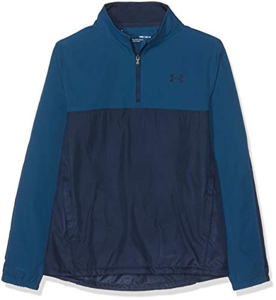 (TG. XS) Under Armour Windstrike 1/2 Zip, Felpa Bambino, Blu (Petrol Blue/Academ