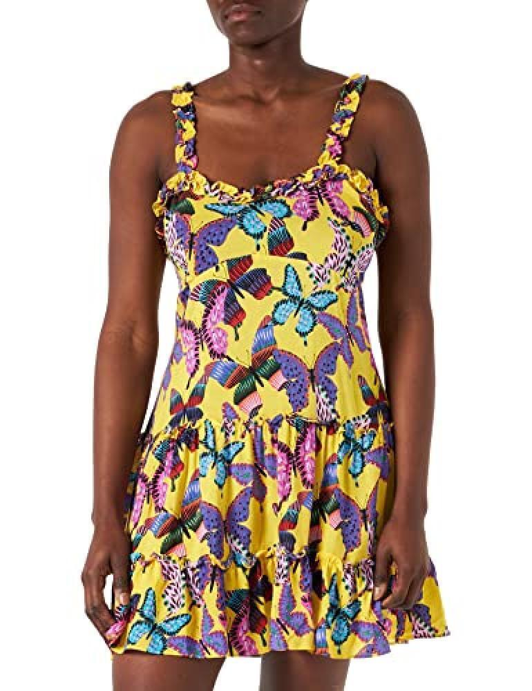 (TG. M) Desigual Vest_cristhi Copricostume, Giallo, M Donna - NUOVO