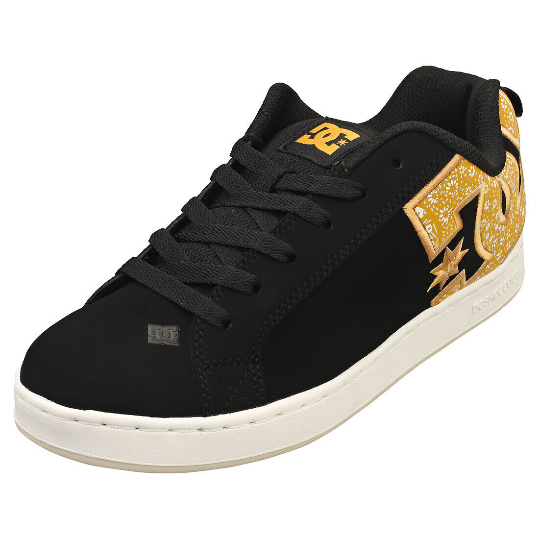 DC Shoes Court Graffik Donna Black Gold Formatori Pattinare - 43 EU