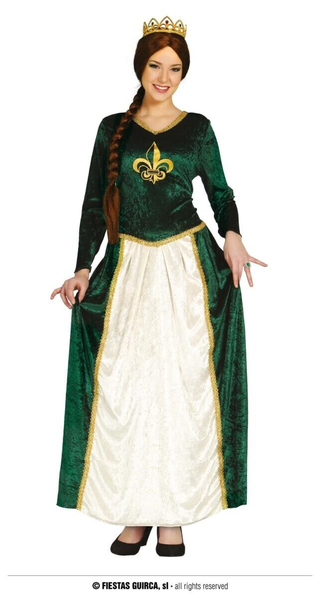 COSTUME REGINA MEDIEVALE ADULTA TAGLIA L 42 44