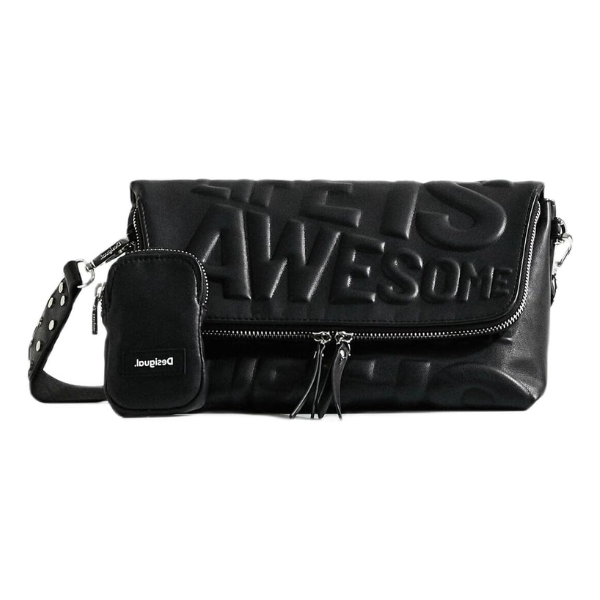 DESIGUAL - BORSA A TRACOLLA DA DONNA POMPEI VENEZIA NERA 25X17X12 CM NUOVA