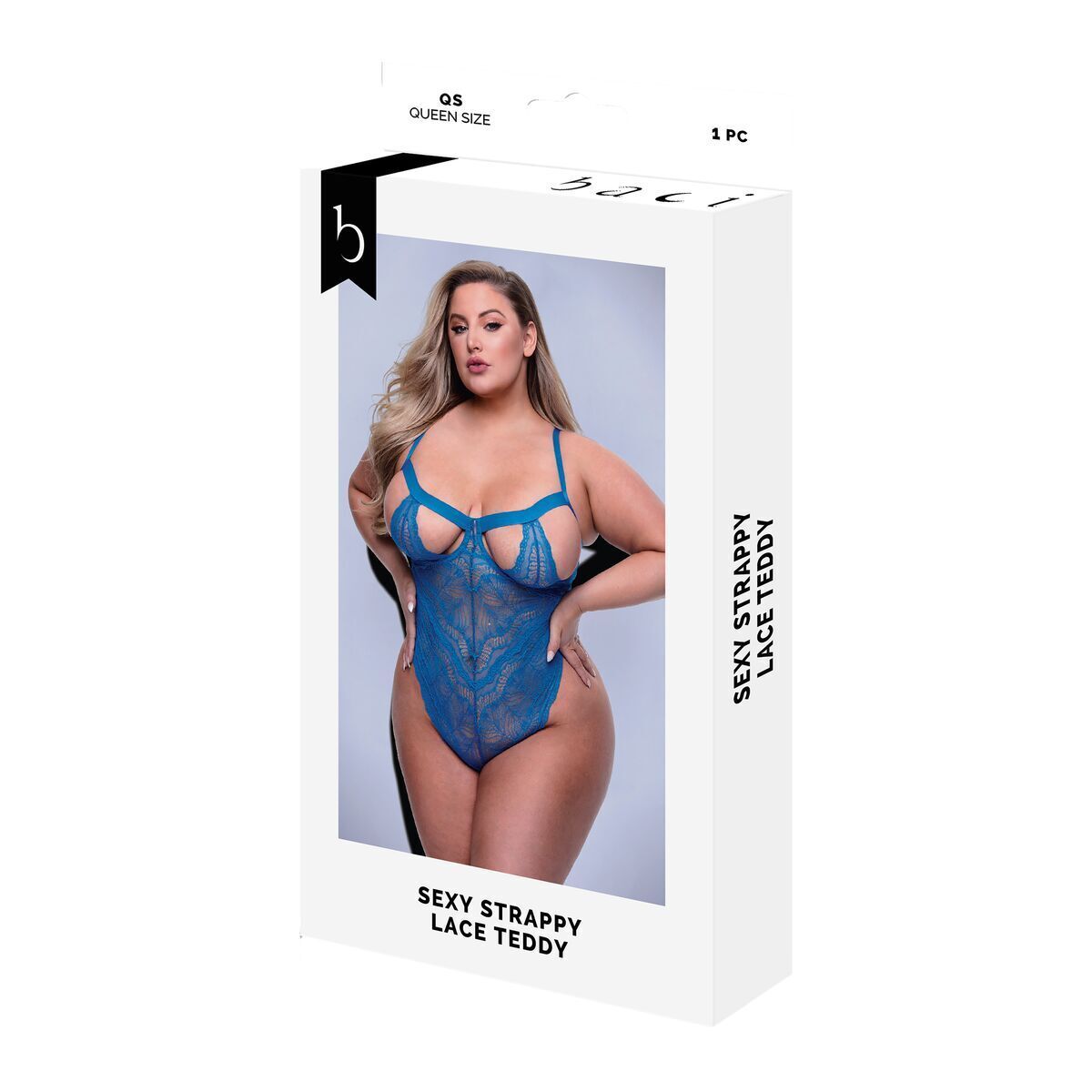 Set di Lingerie Baci Lingerie Lace Teddy Azzurro [Queen]