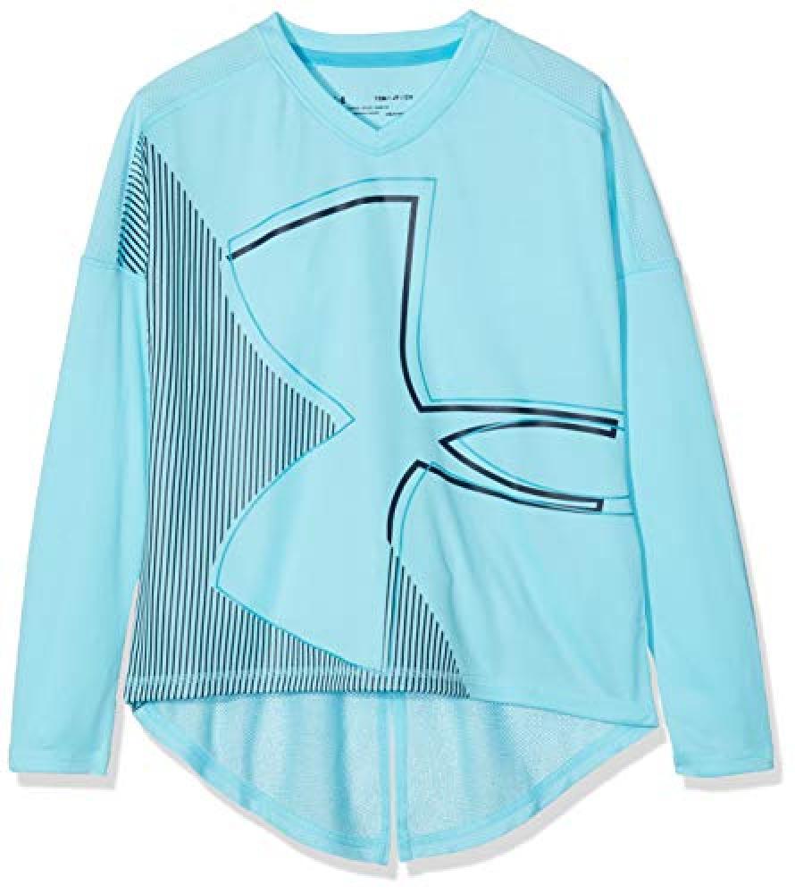 (TG. XS) Under Armour, Tech Long Sleeve, Maglia A Maniche Lunghe, Bambina, Blu (