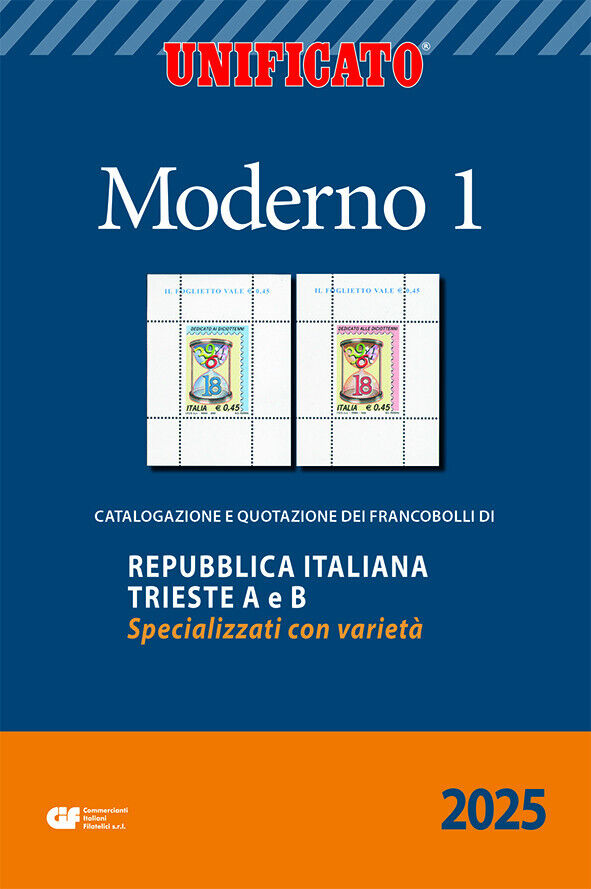 UNIFICATO CATALOGO FRANCOBOLLI MODERNO 1 2025 NUOVO