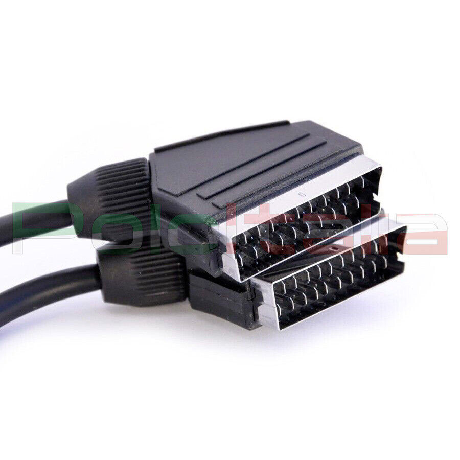 Cavo 1,5m SCART maschio 21p presa tv decoder lettore dvd VIDEOREGISTRATORE video