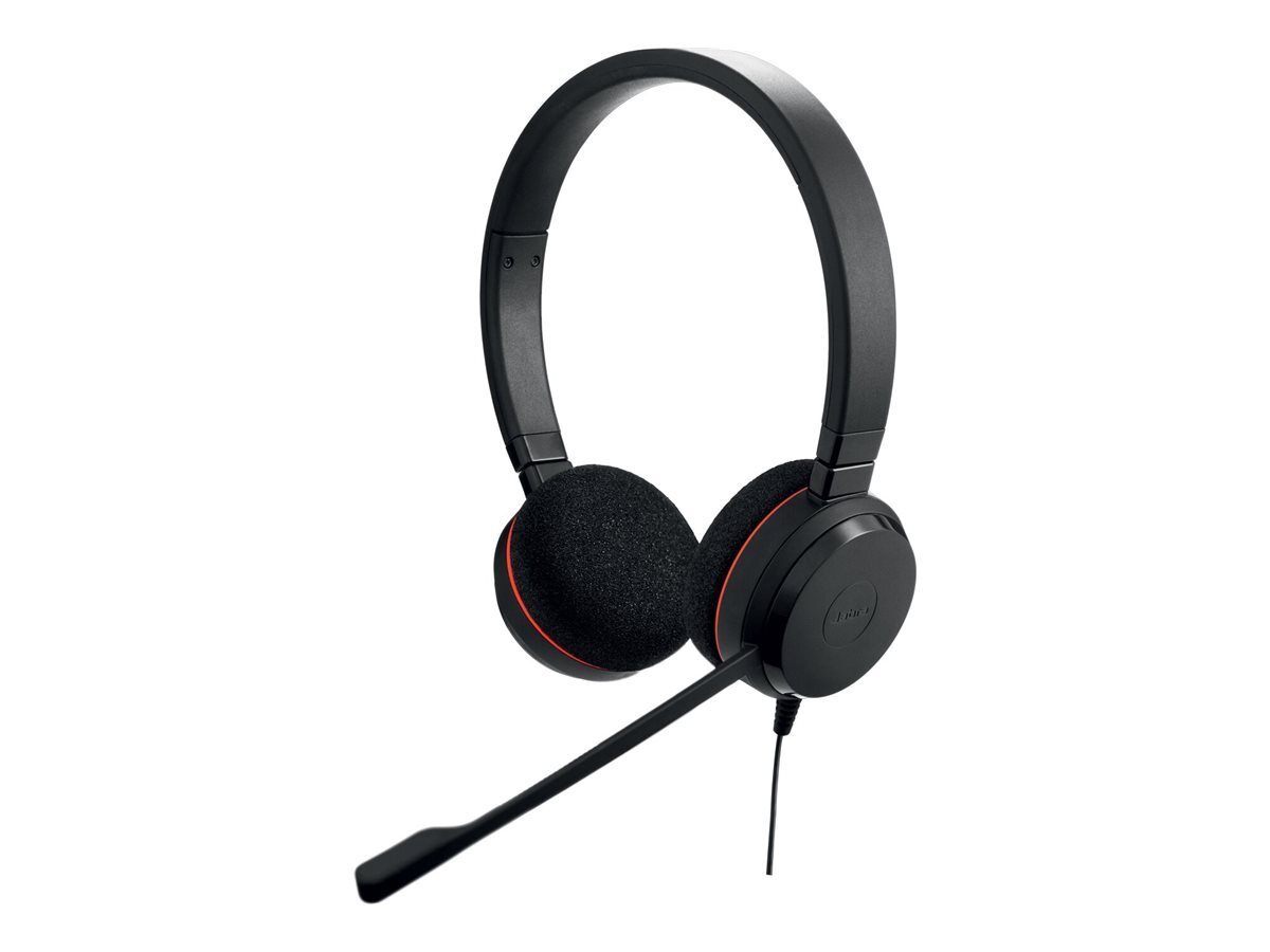 Jabra Evolve 20 UC stereo Headset on-ear wired USB on-ear wired USB 4999-829-209