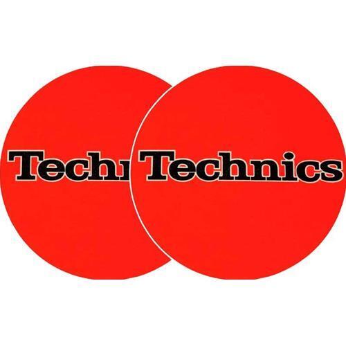 TECHNICS SLIPMATS TAPPETINI GIRADISCHI LOGO TECHNICS ORANGE ? NERO E ARANCIONE C