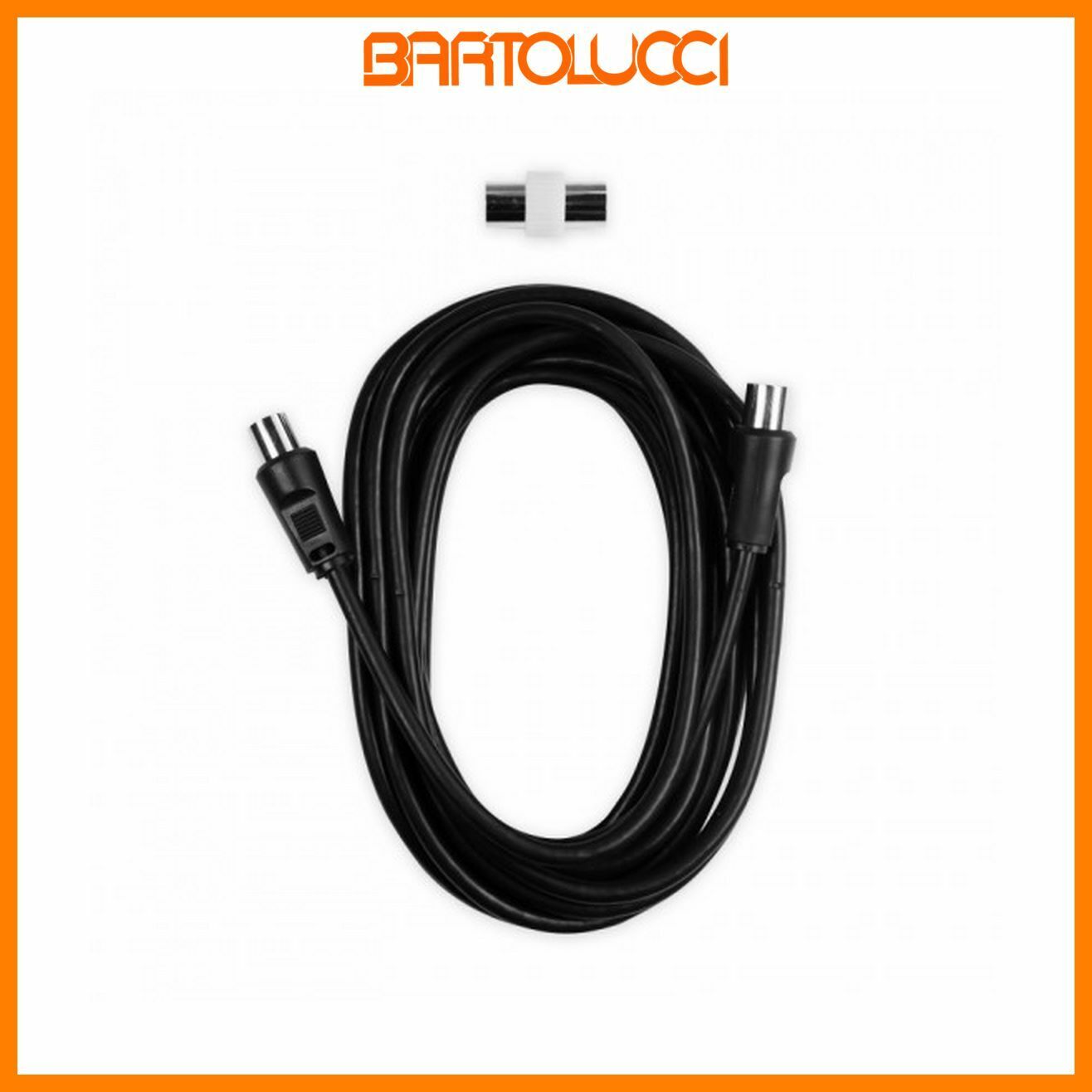 EKON ECAN18MFK Cavo antenna maschio/femmina + adattatore 75dB 1,8m Nero