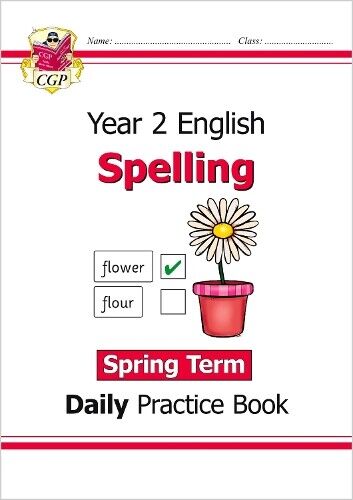CGP Books KS1 Spelling Year 2 Daily Practice Book: Spring Term (Tascabile)