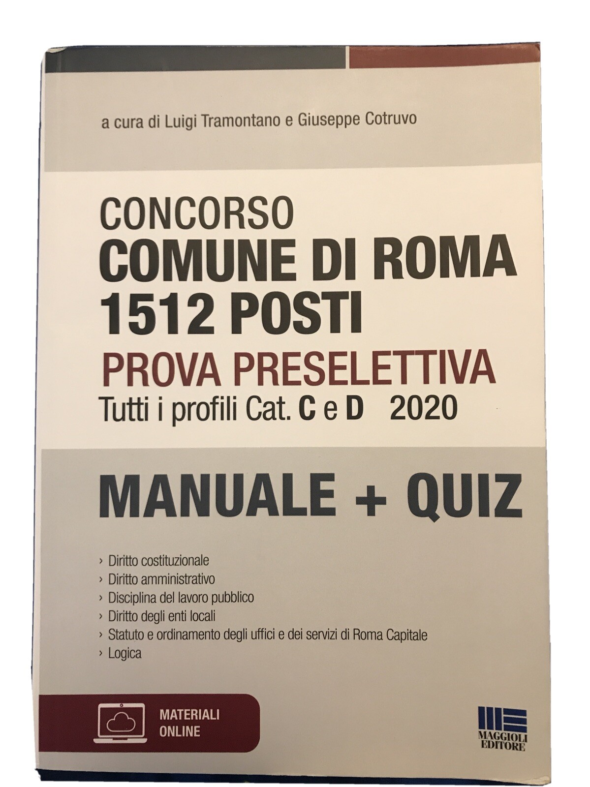 9788891645432 Concorso Comune di Roma 1512 posti. Prova Preselet... profili 2020