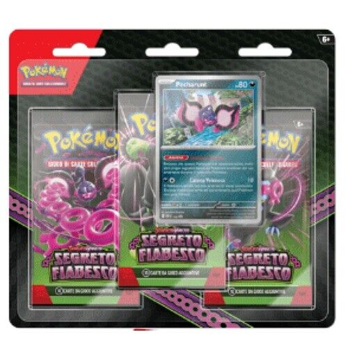 Merchandising Pokemon: Blister 3 Bustine + 1 Card Segreto Fiabesco 6.5