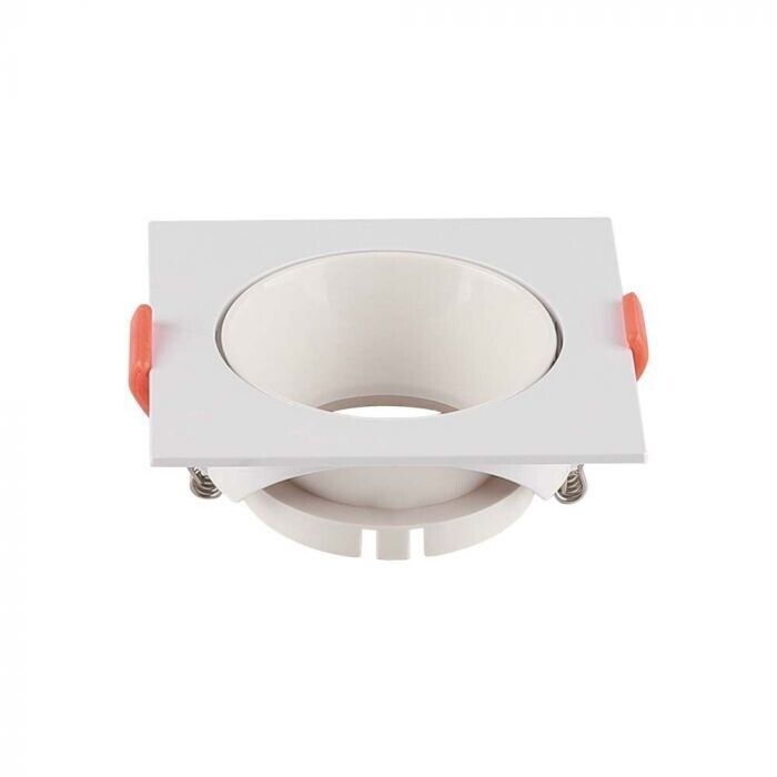 V-TAC VT-932 Portafaretto LED GU10 da Incasso quadrato Corpo e Riflettore bianco