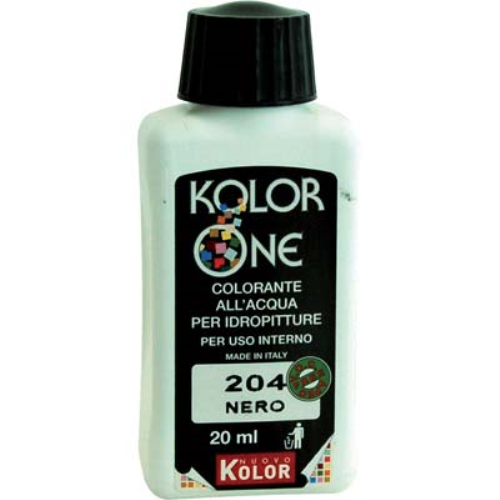 Colorante acqua kolorone 204 nero ml 20 (12 pezzi) Nuovo kolor