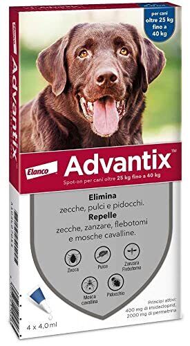 ADVANTIX CANI >25KG 1 CONFEZIONE 4 PIPETTE