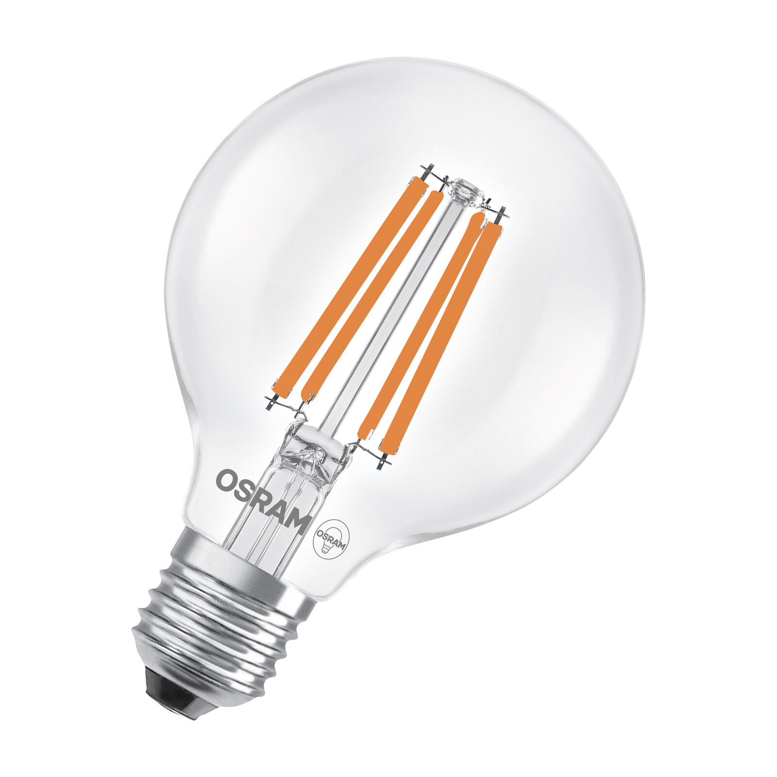 OSRAM LED-Lampe in klassischer Globeform, mit dekorativem LED-Filament, Energiee