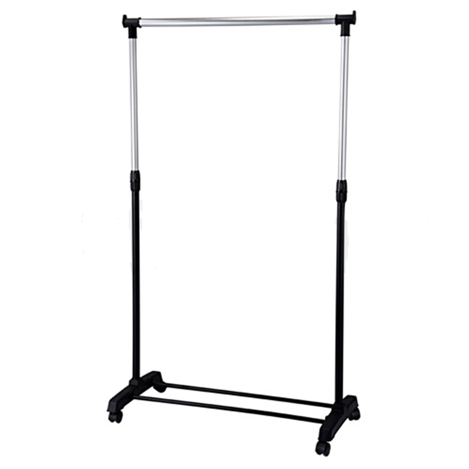 stender appendiabiti estendibile con ruote maurer in acciaio e abs 85x41x100-170