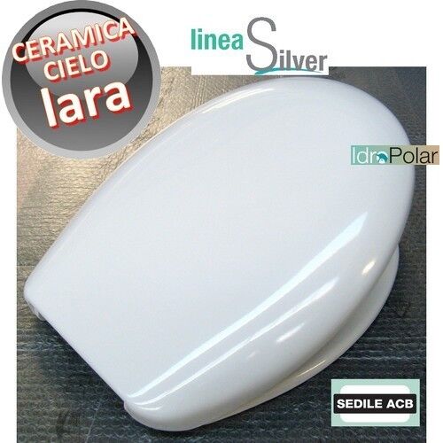 NUOVO SEDILE ASSE WC LARA CERAMICA CIELO IN TERMOINDURENTE ACB ERCOS COPERCHIO